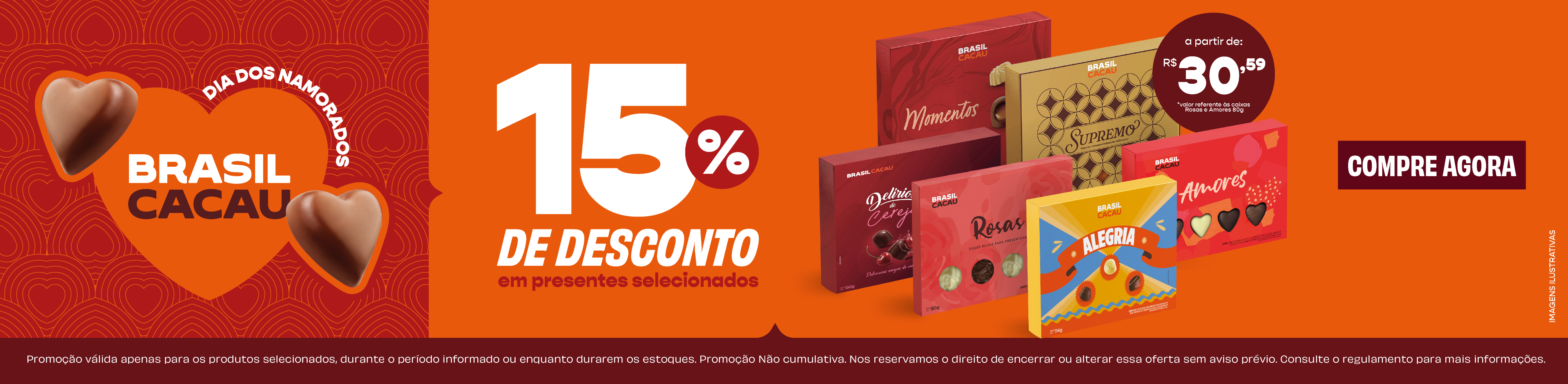 Namorados 15% de desconto